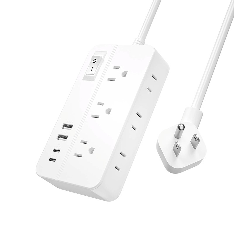 6 розетки США Power Strip