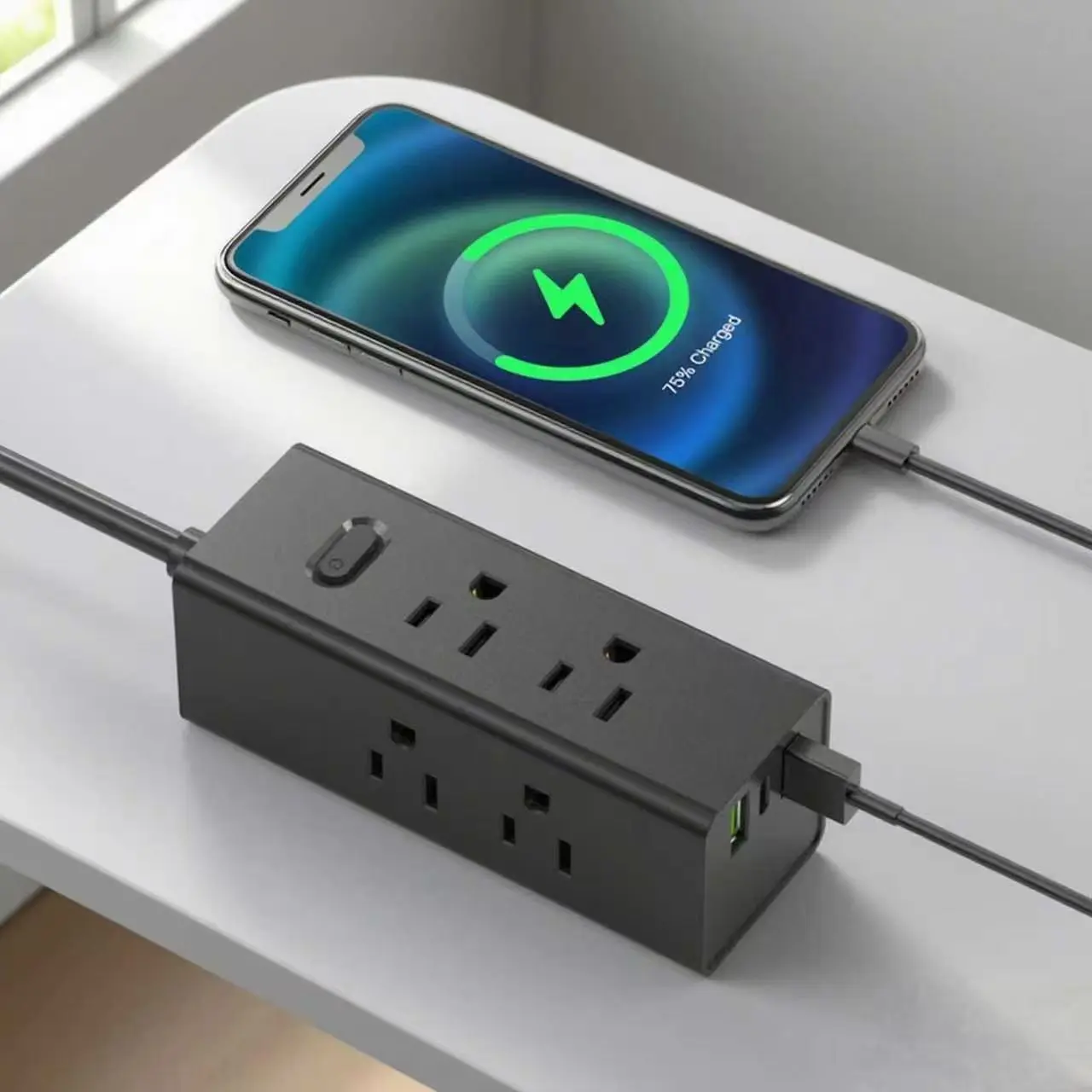 Удлинитель для США с плоской вилкой USB, удлинитель для путешествий, удлинитель для путешествий